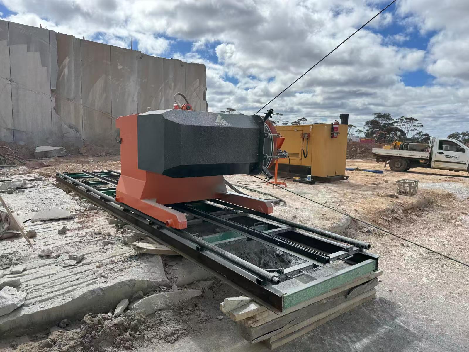 KEENOVA Latest-Generation 75kW PM Motor Wire Saw Cutting Granite in Australia